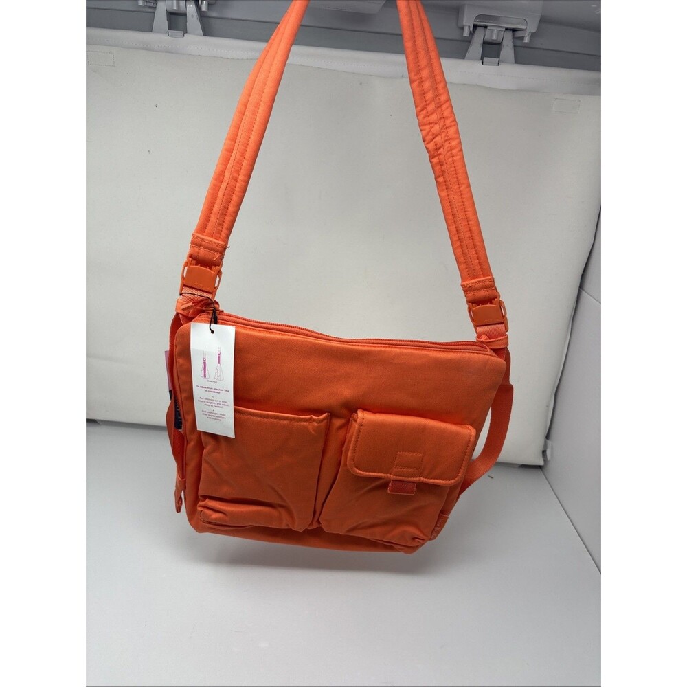 Vera Bradley Utility Bucket Crossbody Bag Orange Bell Pepper Recycled Cotton NWT